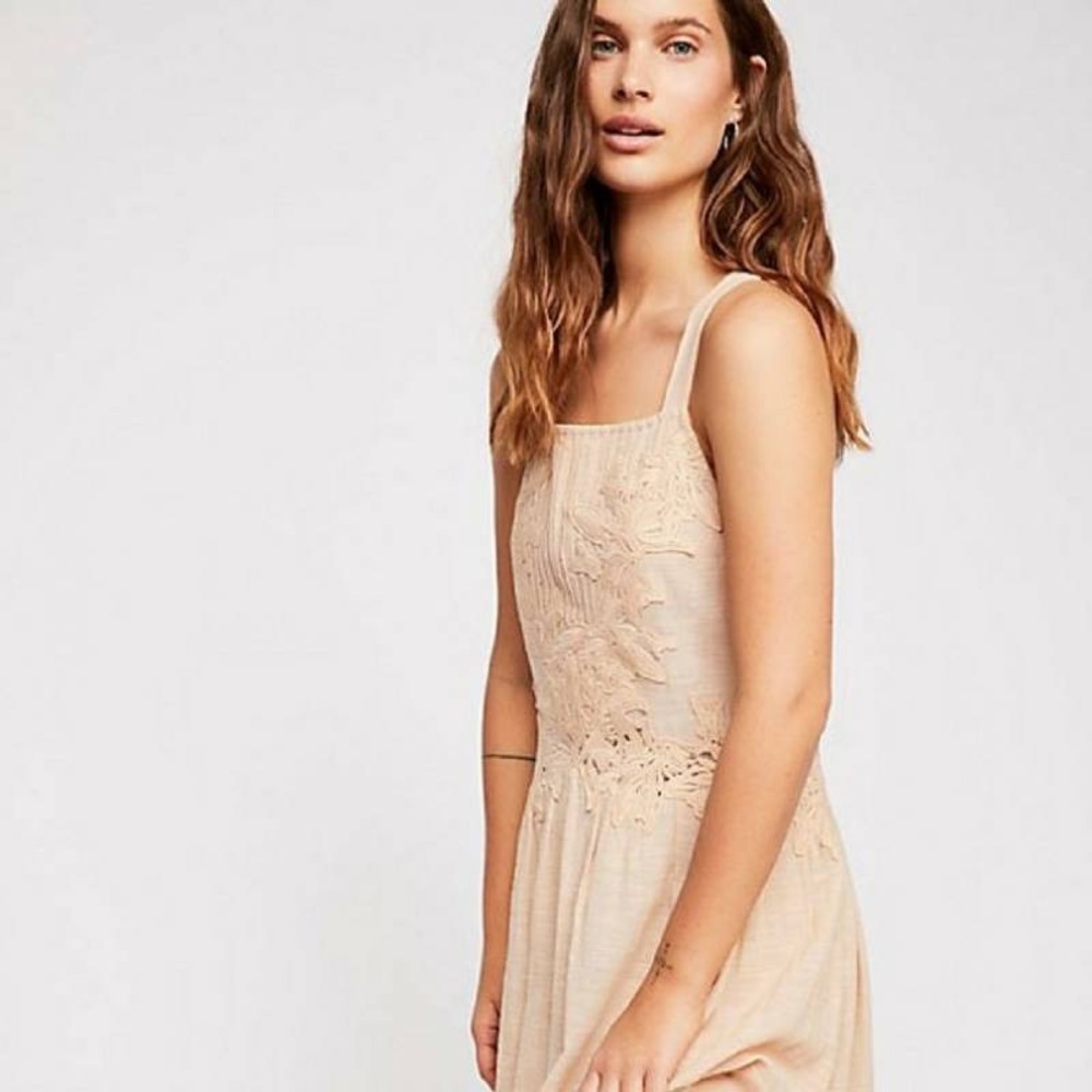 Free People In Your Arms Cotton appliqué Dress